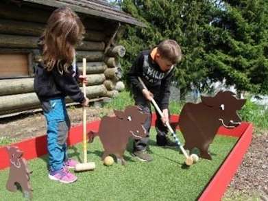 Lea and Ben's adventure trail with the mother cows